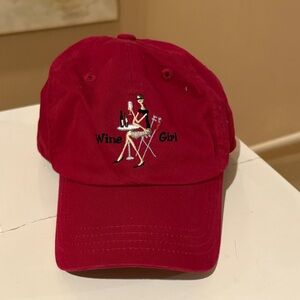 Red Wine Girl Embroidered 🧢 baseball hat